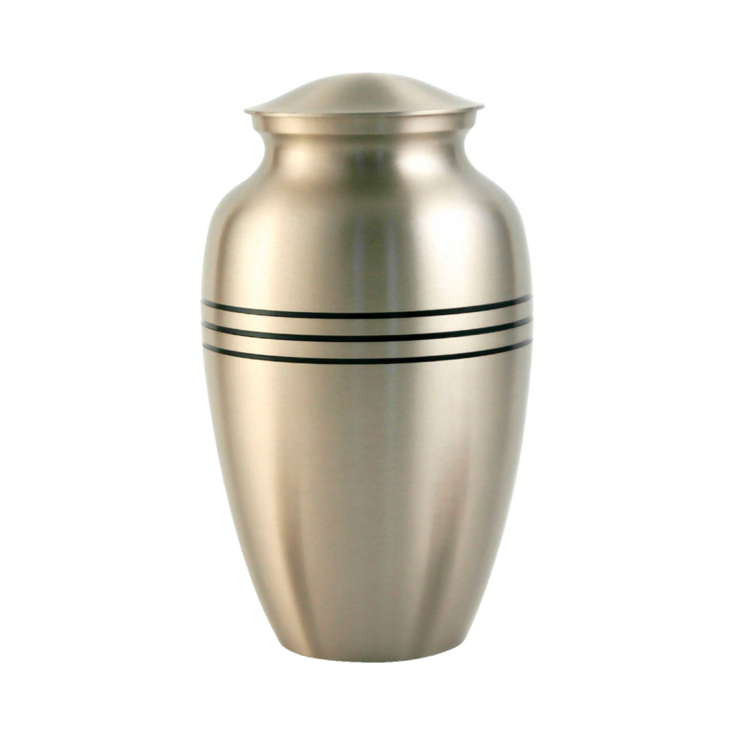 Three Bands Pewter Cremation Urn