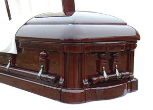 Royal Grace Custom - Solid Mahogany Casket - Lone Star Caskets