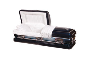 Ocean Blue Brushed - 18 Gauge Casket - Lone Star Caskets