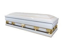 Load image into Gallery viewer, Oversized White - 18 Gauge Casket - Lone Star Caskets
