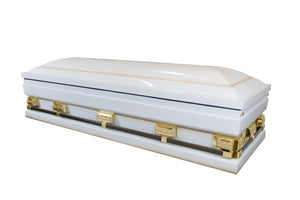 Oversized White - 18 Gauge Casket - Lone Star Caskets