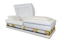 Load image into Gallery viewer, Oversized White - 18 Gauge Casket - Lone Star Caskets
