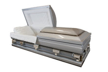Load image into Gallery viewer, Oversized Silver - 18 Gauge Casket - Lone Star Caskets
