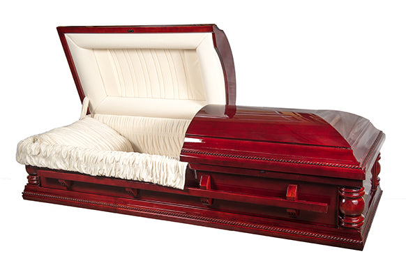 Cherry Hardwood Veneer Cremation Casket - Lone Star Caskets